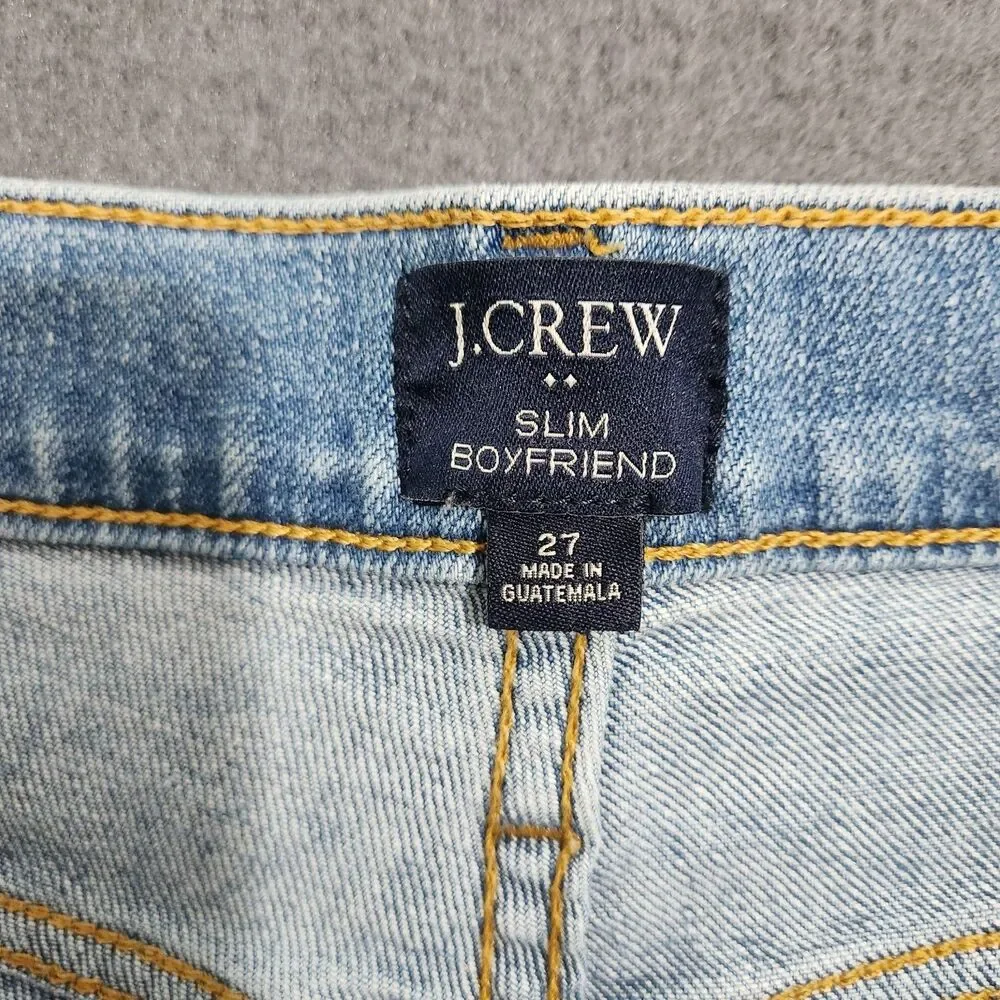 J. Crew Factory Jeans Women 27 Mid Rise Slim Boyfriend Light Wash